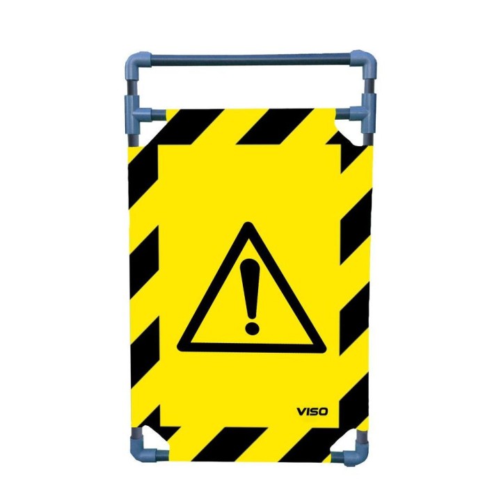 Barrière Travo Viso PVC - 1 Panneau - Logo DANGER - Noir-Jaune L 570 x H 1000 mm