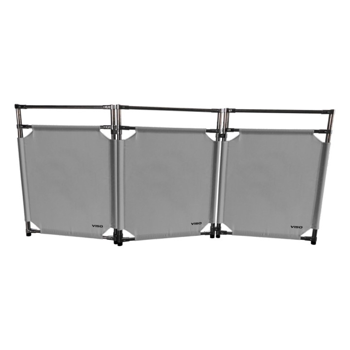 Barrière Travo Viso INOX - 3 vantaux - Gris uni L 1700 x H 1000 mm