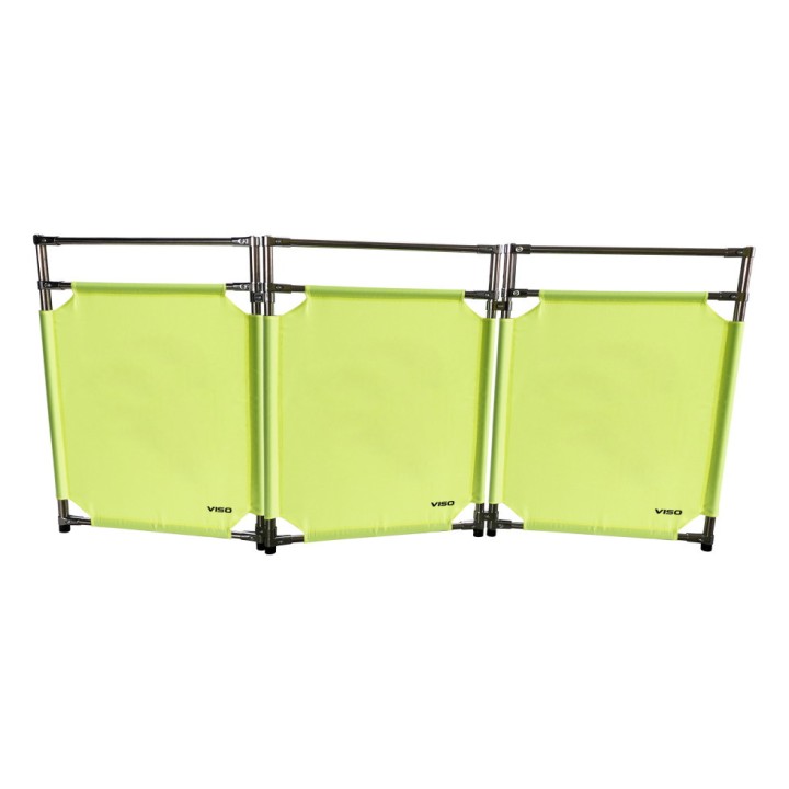 Barrière Travo Viso INOX - 3 vantaux - Jaune uni L 1700 x H 1000 mm