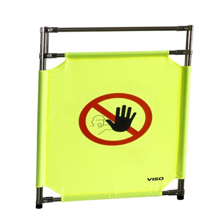 Barrière Travo Viso INOX - 1 Panneau - Logo ACCES INTERDIT L 570 x H 1000 mm