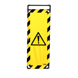 Barrière Travo Viso PVC - 1 panneau - Logo DANGER - Noir-Jaune L 570 x H 1800 mm