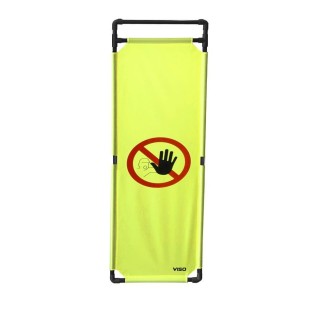Barrière Travo Viso PVC - 1 panneau - Logo ACCES INTERDIT - Jaune L 570 x H 1800 mm