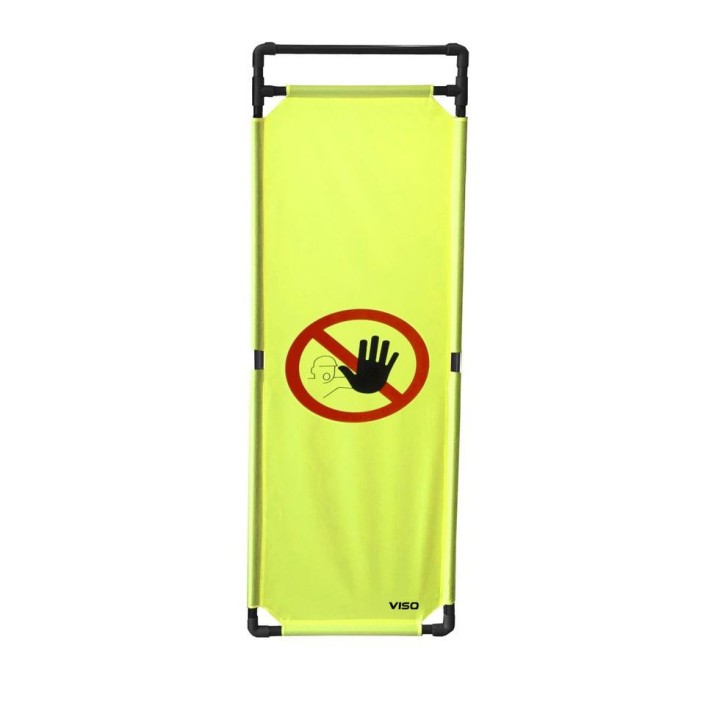 Barrière Travo Viso PVC - 1 panneau - Logo ACCES INTERDIT - Jaune L 570 x H 1800 mm