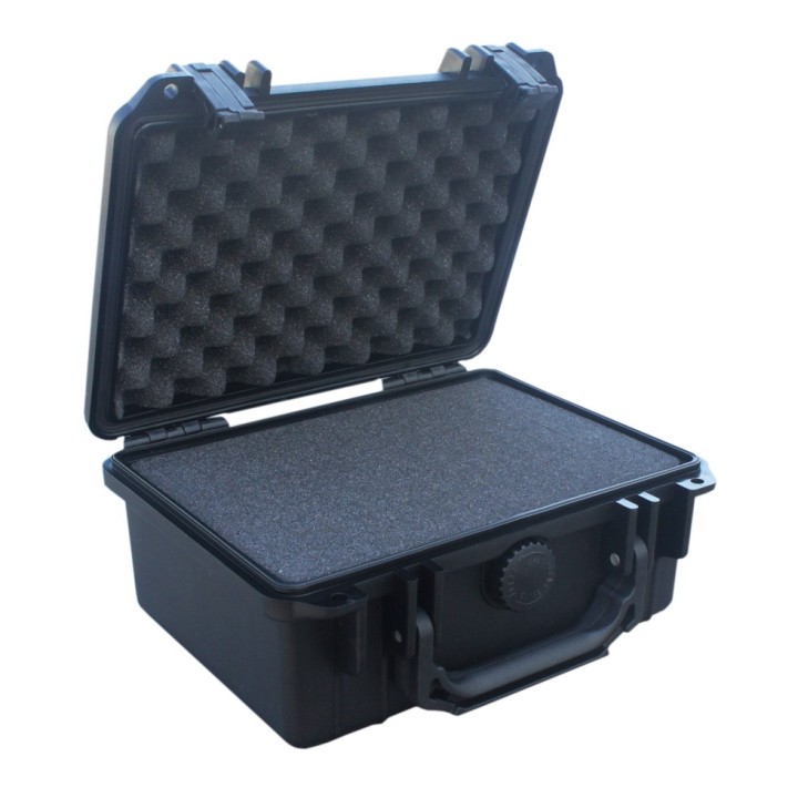 Mallette étanche WAT IP67 Viso, mousse prédécoupée - noir - L 210 x l 167 x H 90 mm