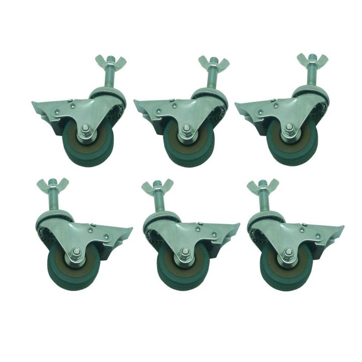 Lot de 6 roulettes Viso pour barrière de chantier BAR4000