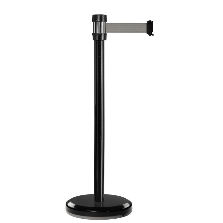 Poteau noir RS2 Viso - sangle 2 m - grise
