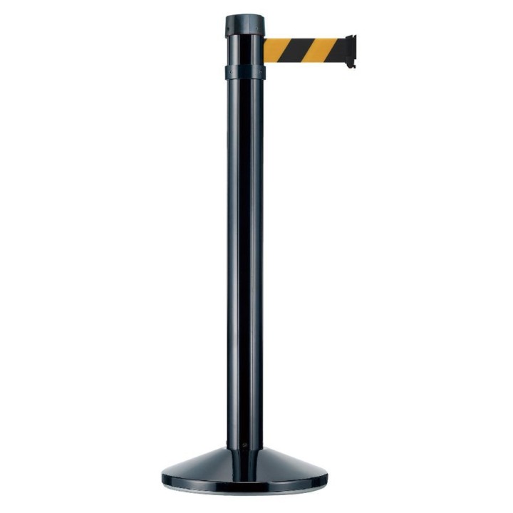 Poteau noir RS4 Viso - sangle 4 m - noire-jaune - larg. 50 mm