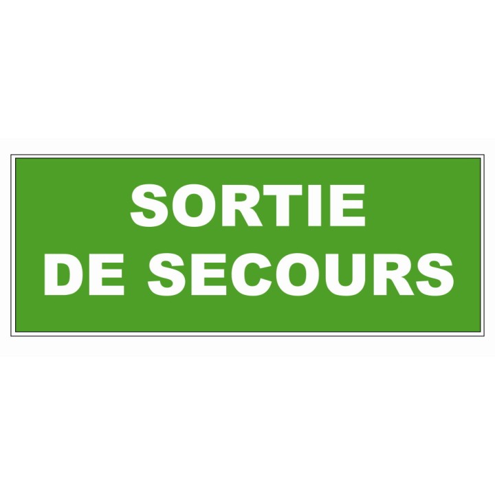 Panneau LP PVC Viso : SORTIE DE SECOURS - Lot de 5