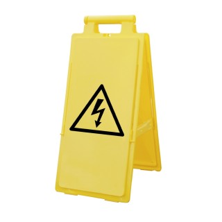 Panneau chevalet PSG Viso - ATTENTION DANGER ELECTRIQUE - Lot de 10