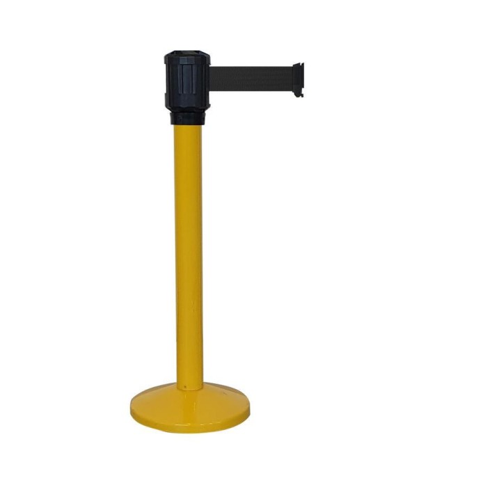 Poteau jaune RX4 Viso - boitier étanche sangle noir - Long. 4 m - Larg. 5 cm