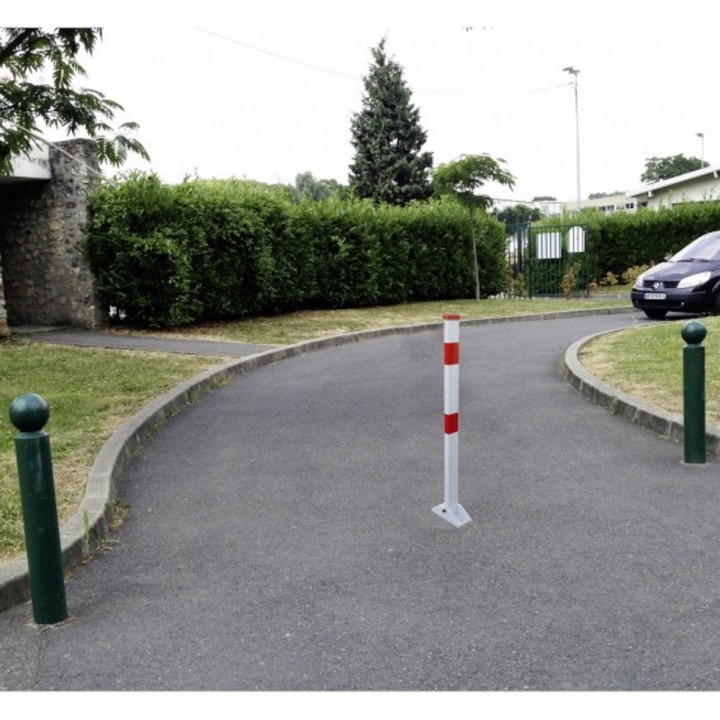 Poteau de parking Stoppost Viso rabattable - Serrure pompier 11 mm