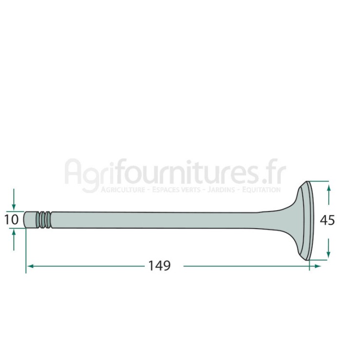 Soupape d'admission et d'échappement modèles F15G,F15GH,F25P,F28P,F40 par Fendt