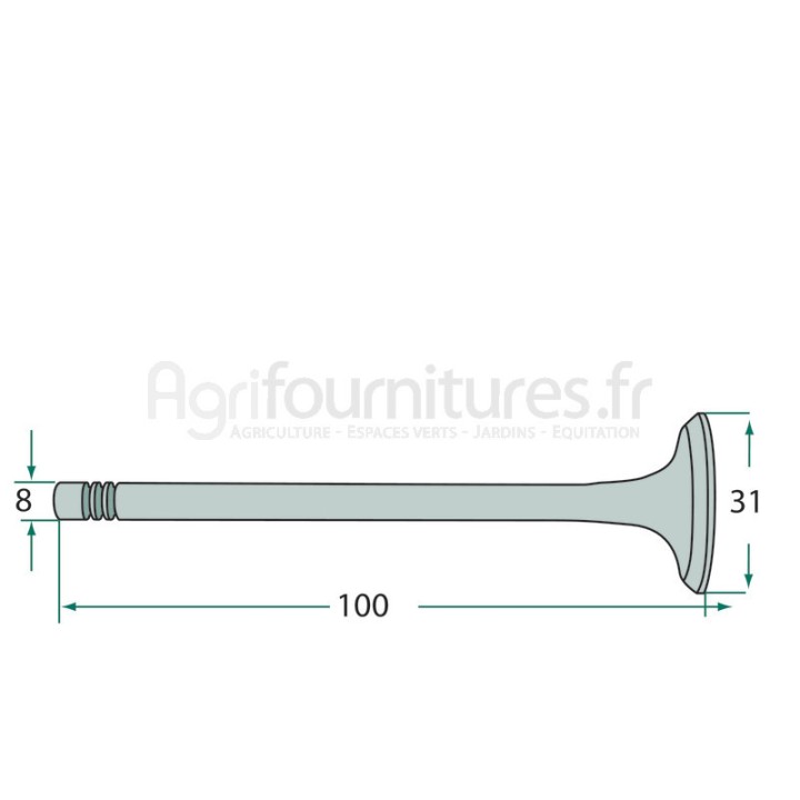 Soupape d'admission modèles D 88,D 88 E,D 133 N,D 133 T par Fahr