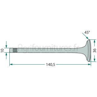 Soupape d'échappement modèles U 403,U 413,U 406,U 416,U 424,U 425 par Mercedes-Benz
