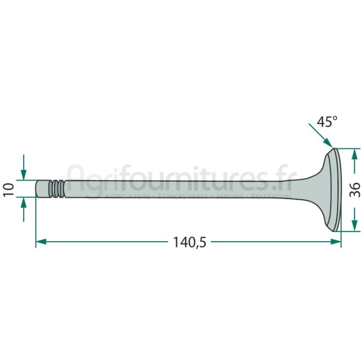 Soupape d'échappement modèles U 403,U 413,U 406,U 416,U 424,U 425 par Mercedes-Benz