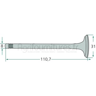 Soupape d'échappement modèles 350 Export,450 Export,452 Export par Kramer