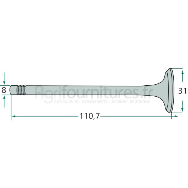 Soupape d'échappement modèles 350 Export,450 Export,452 Export par Kramer