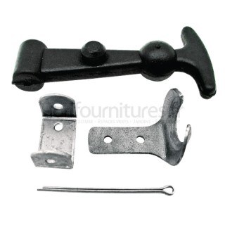 Attache capot complet avec fixation dim. 25 x 120 x 25 mm