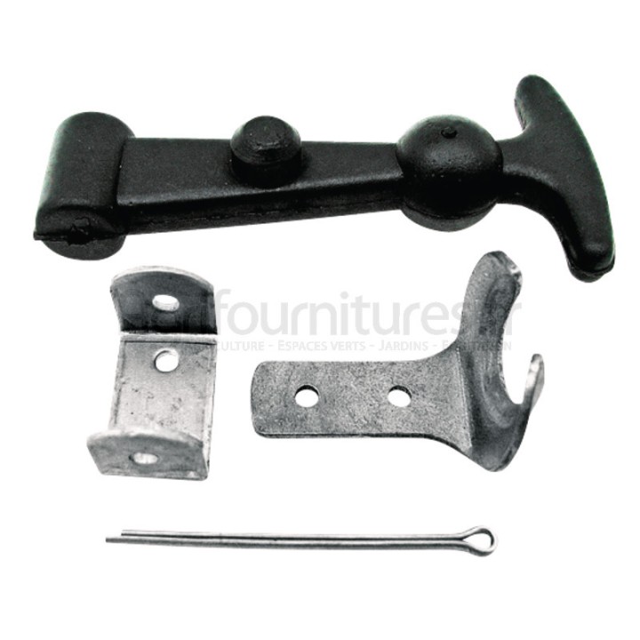 Attache capot complet avec fixation dim. 25 x 120 x 25 mm