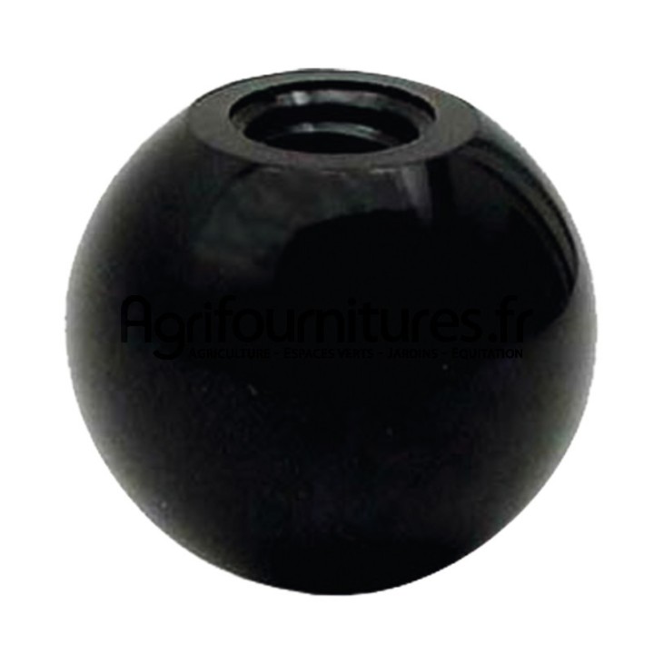 Boule d'attelage en plastique taraudée 12 mm, diam. 45 mm