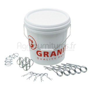 Jeu de goupilles galvanisée 25 Clips et 25 Bêta double spire