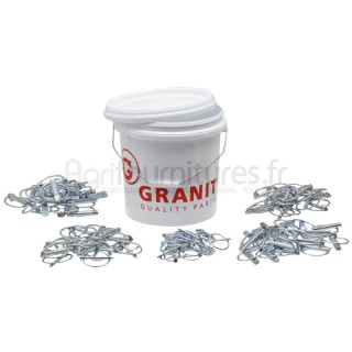 Assortiement de goupilles clips, 20 unités de chaque dimensions