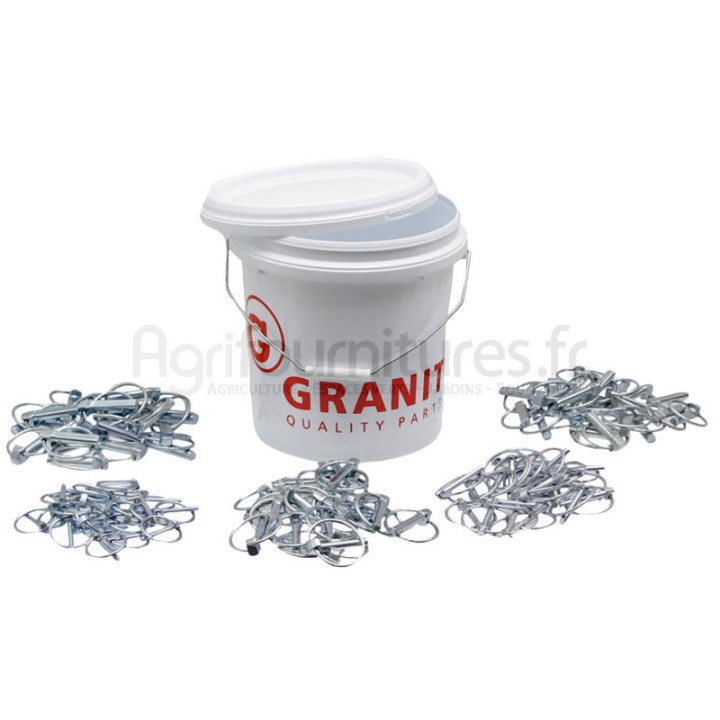 Assortiment de goupilles clips standard 20 unités de chaque dimensions