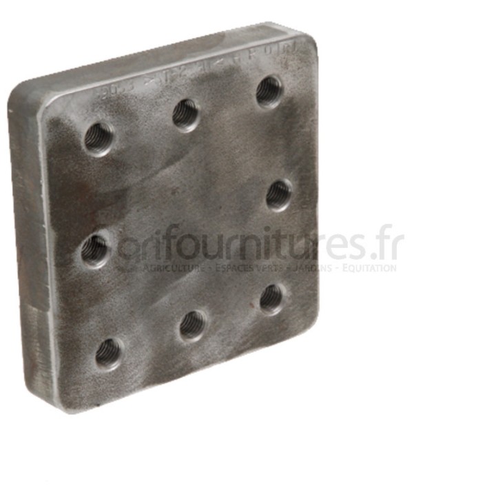 Plaque à souder M16 entraxe 100 x 110 mm
