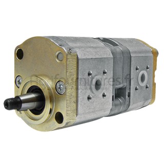 Pompe double 16+14 cm³ sens de rotation anti-horaire pour Deutz