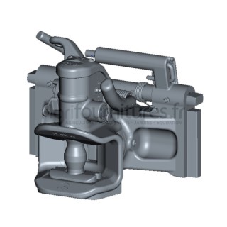 Attache coulissante pour ?illet d'attelage diam. 40 mm