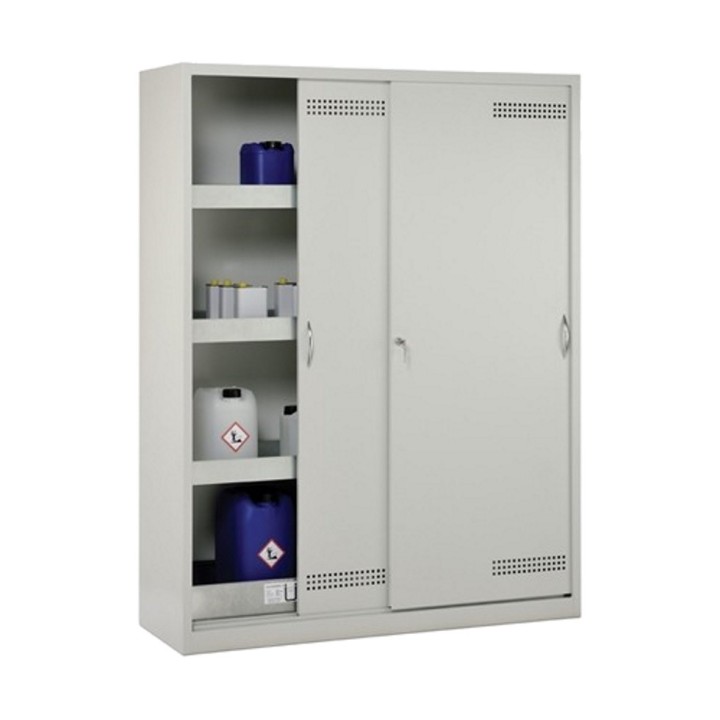 Armoire de sûreté produits chimiques et toxiques, portes coulissantes Cemo
