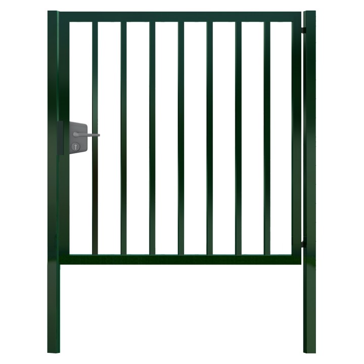 Portillon barreaudé Vert CLASSIC, largeur 1 m