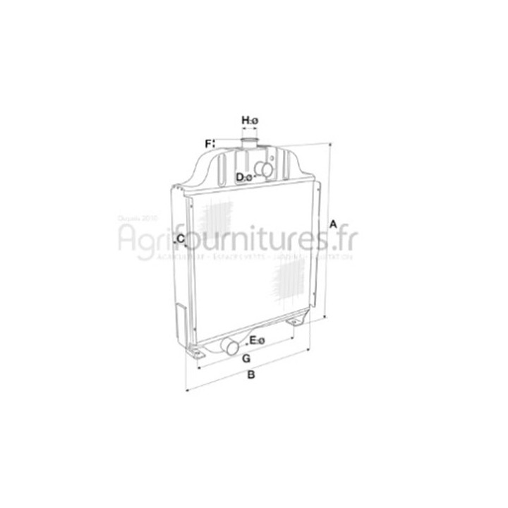 Radiateur de refroidissement Bepco 25/150-52 pour tracteur