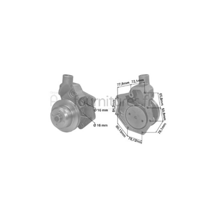 Pompe à eau poulie Ø 126 mm de refroidissement Bepco 26/130-51P pour tracteur
