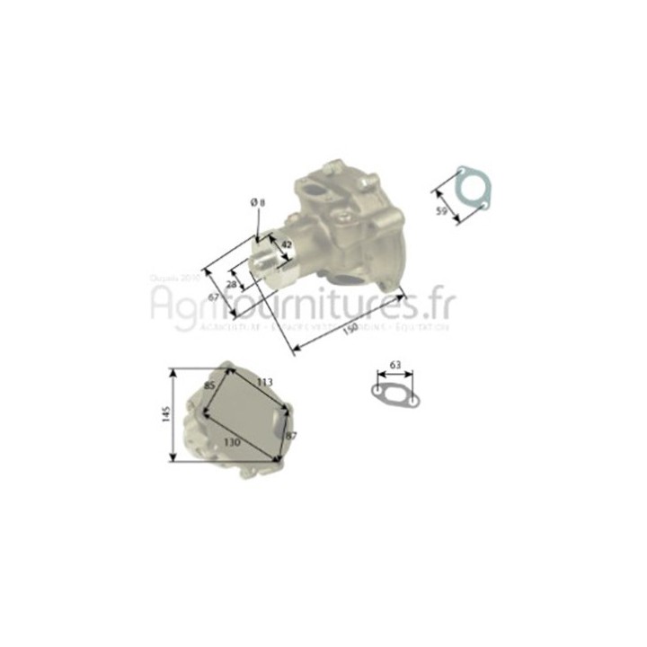 Pompe à eau de refroidissement Bepco 23/130-76 pour tracteur
