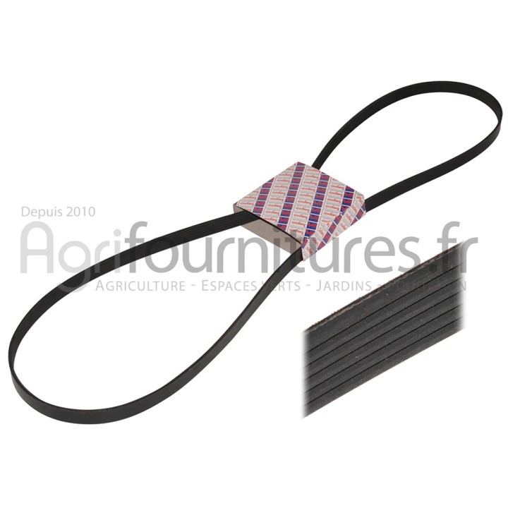 Courroie plate 6 pk x 2215 Bepco 24/144-56 pour tracteur