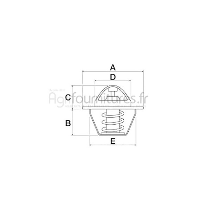 Thermostat Ø 54.11 mm - h 38.41 mm - 88°c Bepco 24/143-9 pour tracteur industriel