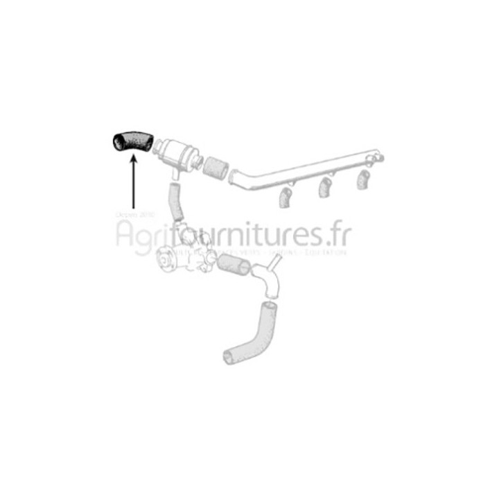 Durite supérieure Ø 35 x 38 mm Bepco 22/153-115 pour tracteur