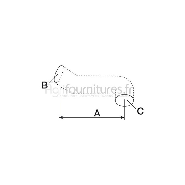 Durite supérieure Ø 35.5 x 37.5 mm Bepco 30/153-8 pour tracteur
