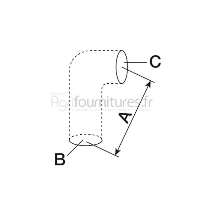 Durite supérieure Ø 48 x 52 mm Bepco 26/153-18 pour tracteur