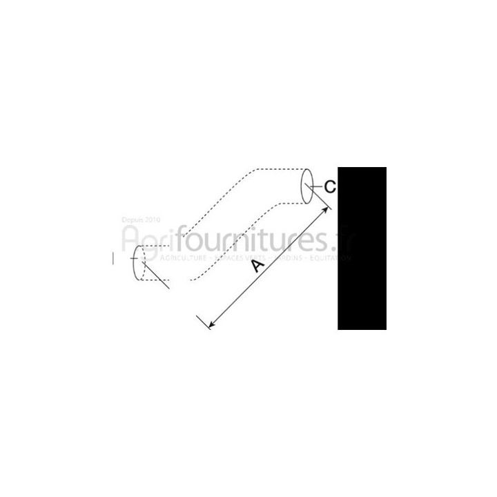 Durite inférieure Ø 40 x 50 mm Bepco 30/154-137 pour tracteur