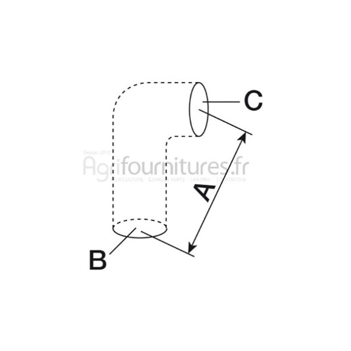 Durite by-pass Ø 21 x 21 mm Bepco 30/141-66 pour tracteur