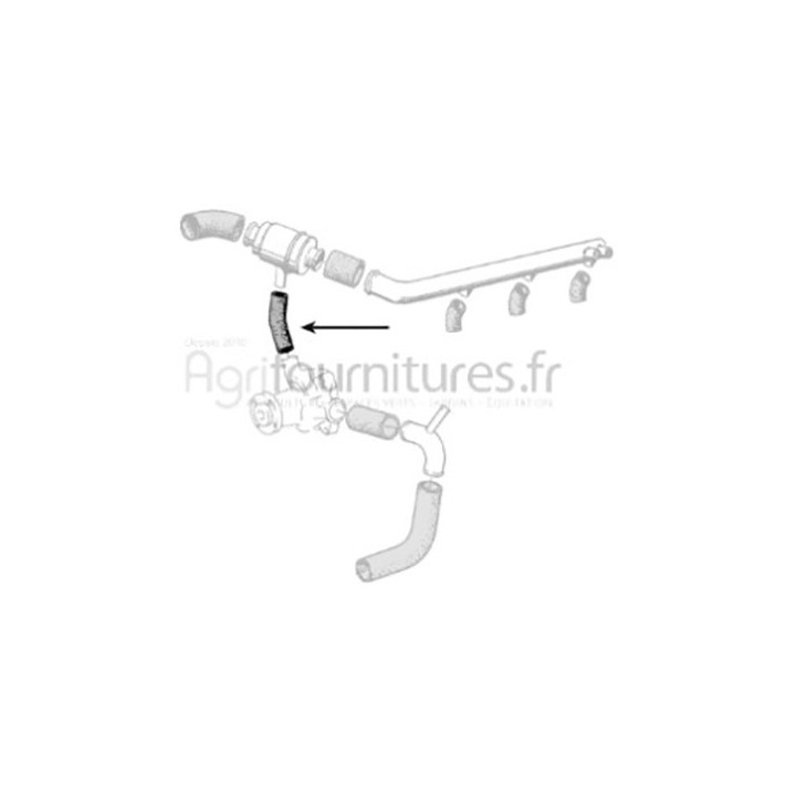 Durite by-pass Ø 23 x 23 mm Bepco 22/141-44 pour tracteur