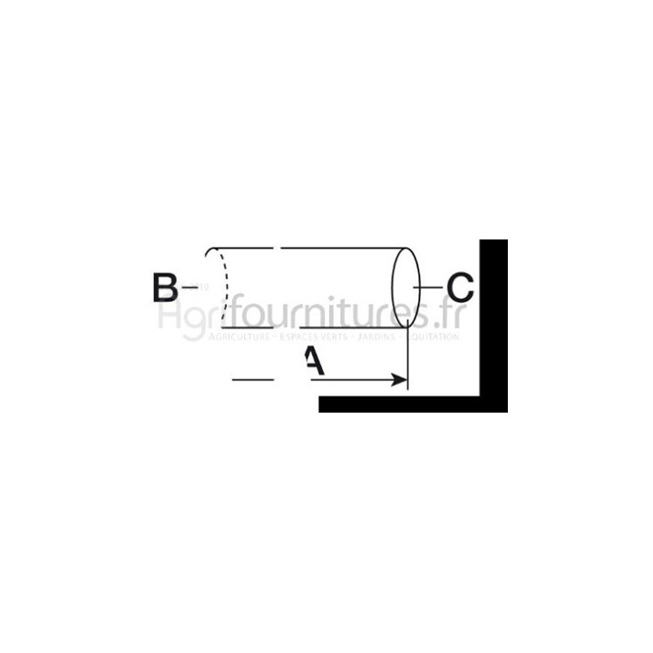 Durite by-pass Ø 32 x 38 mm Bepco 23/141-19 pour tracteur