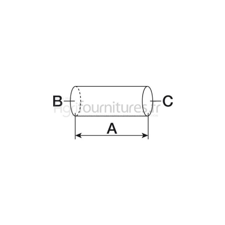 Durite by-pass Ø 18 x 18 mm Bepco 26/141-8 pour tracteur