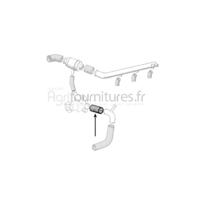 Durite de pompe à eau Ø 34 x 38 mm Bepco 22/142-42 pour tracteur
