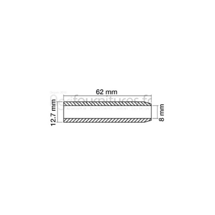Guide de soupape Ø 8 x 12.7 mm - l 62 mm Bepco 30/41-3 pour tracteur