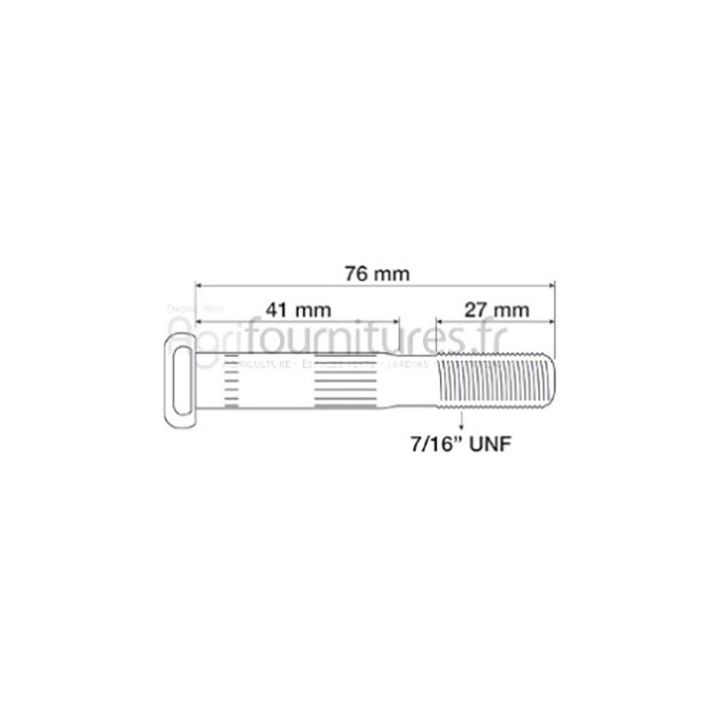 Vis de bielle 7/16''unf - l 76 mm Bepco 24/26-6 pour tracteur