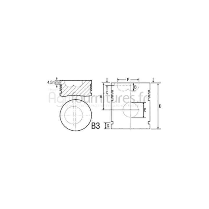 Piston avec axe Ø 106.50 mm - std Bepco 26/33-51 pour tracteur