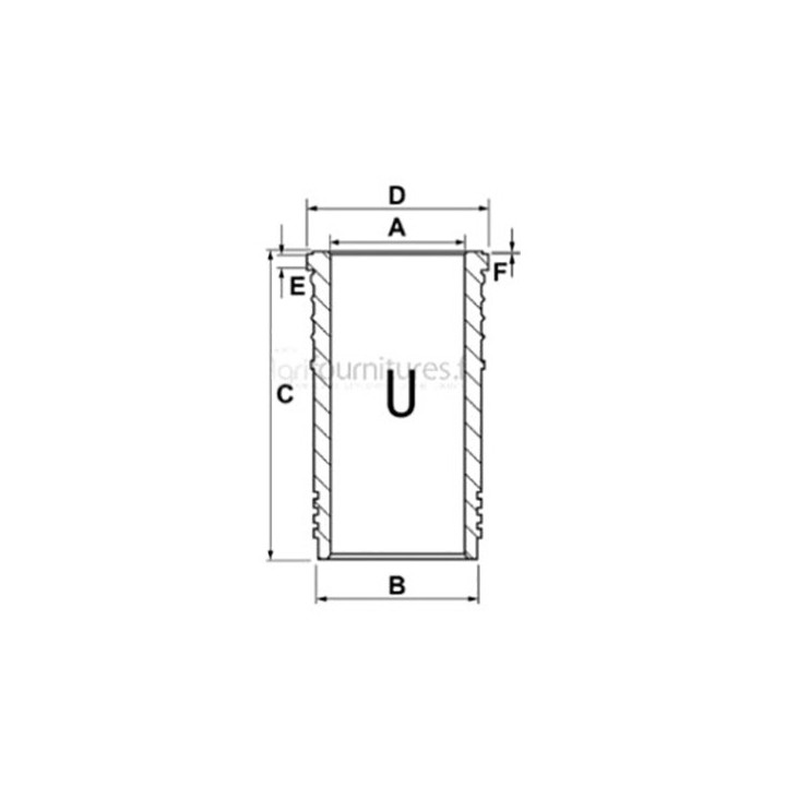 Chemise finie Ø 107.81 x 117.25 mm - l 230 mm Bepco 41/35-301 pour tracteur